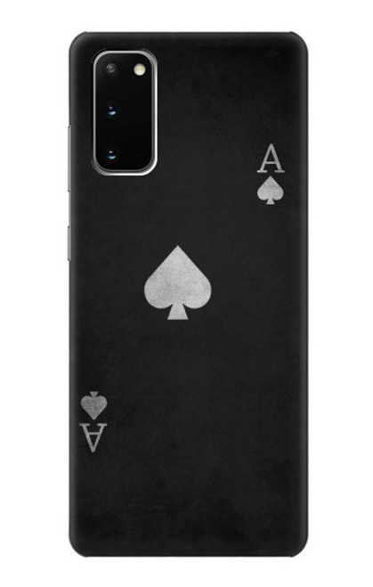 W3152 Black Ace of Spade Hard Case and Leather Flip Case For Samsung Galaxy S20