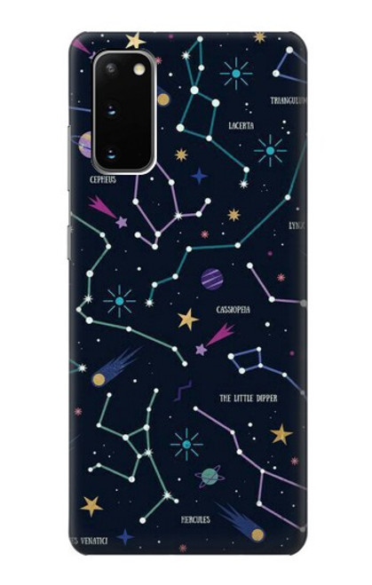 W3220 Star Map Zodiac Constellations Hard Case and Leather Flip Case For Samsung Galaxy S20