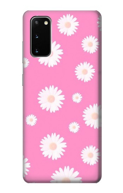 W3500 Pink Floral Pattern Hard Case and Leather Flip Case For Samsung Galaxy S20