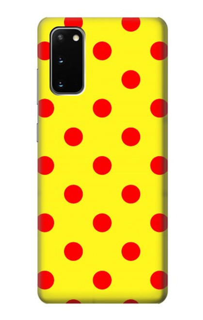 W3526 Red Spot Polka Dot Hard Case and Leather Flip Case For Samsung Galaxy S20