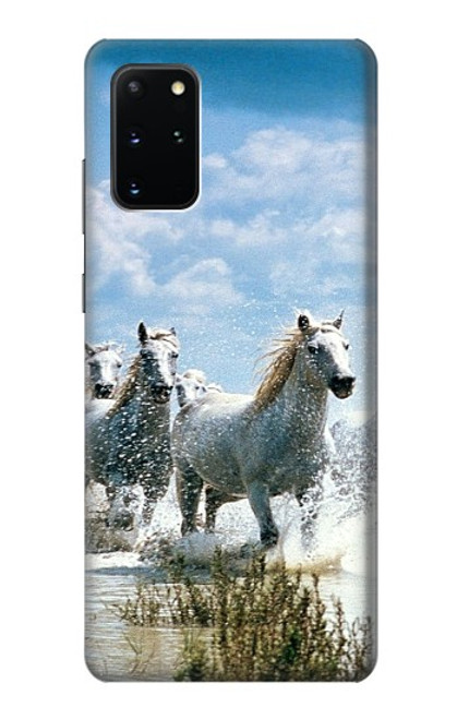 W0250 White Horse 2 Hard Case and Leather Flip Case For Samsung Galaxy S20 Plus, Galaxy S20+