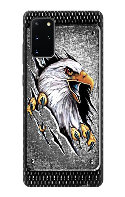 W0855 Eagle Metal Hard Case and Leather Flip Case For Samsung Galaxy S20 Plus, Galaxy S20+