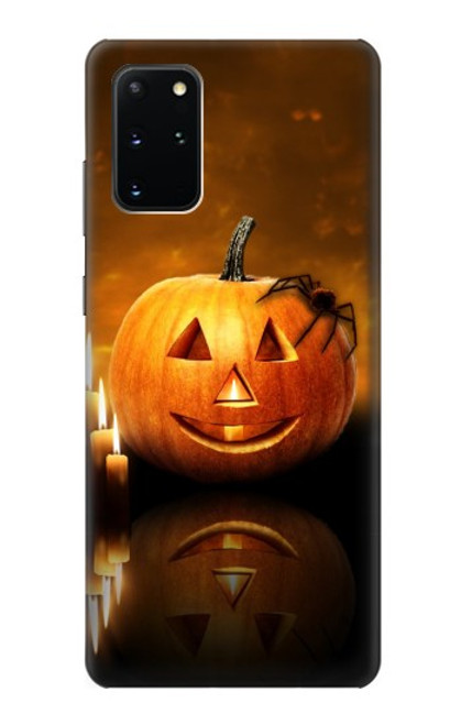 W1083 Pumpkin Spider Candles Halloween Hard Case and Leather Flip Case For Samsung Galaxy S20 Plus, Galaxy S20+