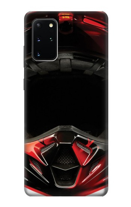 W1373 Motorcycle Helmet Hard Case and Leather Flip Case For Samsung Galaxy S20 Plus, Galaxy S20+