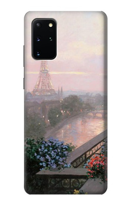 W1443 Terrace in Paris Eifel Hard Case and Leather Flip Case For Samsung Galaxy S20 Plus, Galaxy S20+