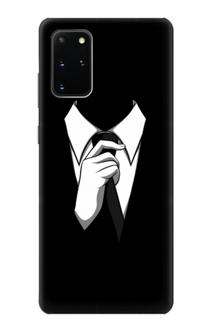 W1591 Anonymous Man in Black Suit Hard Case and Leather Flip Case For Samsung Galaxy S20 Plus, Galaxy S20+