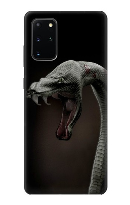 W1597 Black Mamba Snake Hard Case and Leather Flip Case For Samsung Galaxy S20 Plus, Galaxy S20+