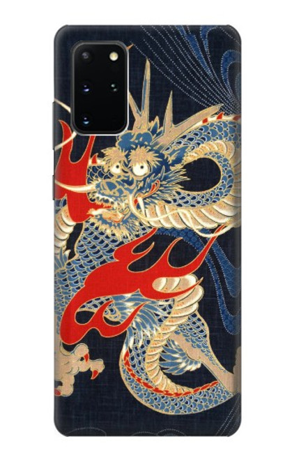 W2073 Japan Dragon Art Hard Case and Leather Flip Case For Samsung Galaxy S20 Plus, Galaxy S20+