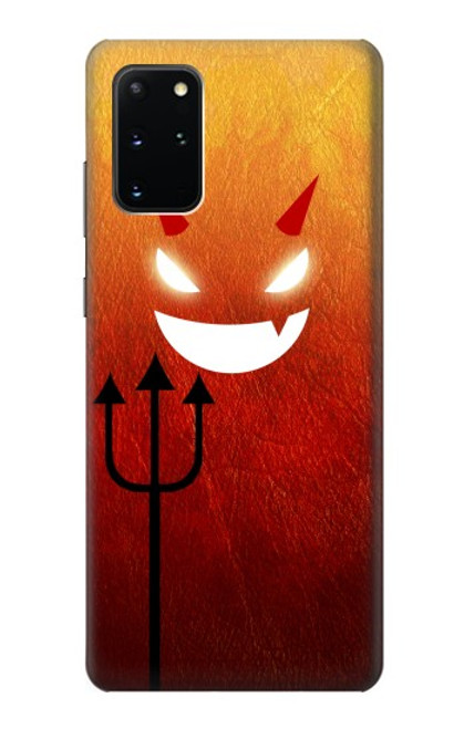 W2454 Red Cute Little Devil Cartoon Hard Case and Leather Flip Case For Samsung Galaxy S20 Plus, Galaxy S20+