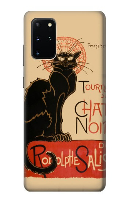 W2739 Chat Noir Black Cat Vintage Hard Case and Leather Flip Case For Samsung Galaxy S20 Plus, Galaxy S20+