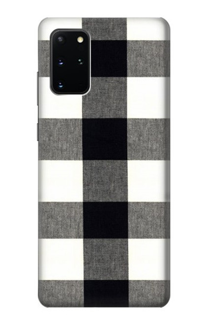 W2842 Black and White Buffalo Check Pattern Hard Case and Leather Flip Case For Samsung Galaxy S20 Plus, Galaxy S20+