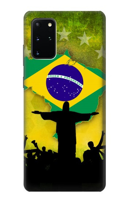 W2981 Brazil Football Soccer Hard Case and Leather Flip Case For Samsung Galaxy S20 Plus, Galaxy S20+