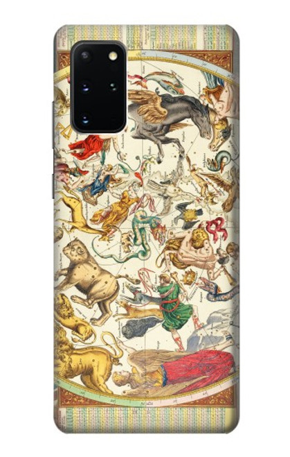 W3145 Antique Constellation Star Sky Map Hard Case and Leather Flip Case For Samsung Galaxy S20 Plus, Galaxy S20+