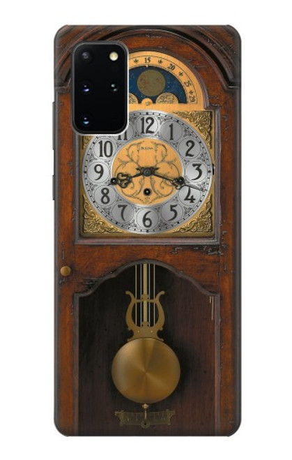 W3173 Grandfather Clock Antique Wall Clock Hard Case and Leather Flip Case For Samsung Galaxy S20 Plus, Galaxy S20+