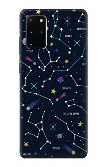 W3220 Star Map Zodiac Constellations Hard Case and Leather Flip Case For Samsung Galaxy S20 Plus, Galaxy S20+