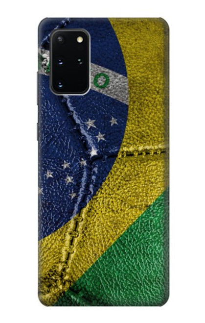 W3297 Brazil Flag Vintage Football Graphic Hard Case and Leather Flip Case For Samsung Galaxy S20 Plus, Galaxy S20+