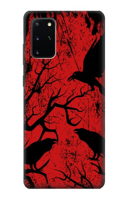 W3325 Crow Black Blood Tree Hard Case and Leather Flip Case For Samsung Galaxy S20 Plus, Galaxy S20+