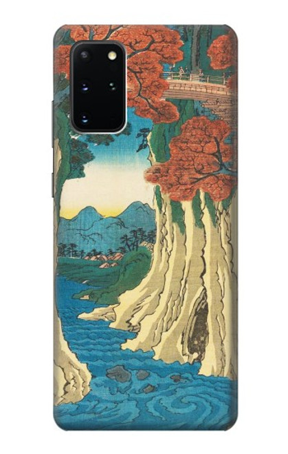 W3348 Utagawa Hiroshige The Monkey Bridge Hard Case and Leather Flip Case For Samsung Galaxy S20 Plus, Galaxy S20+