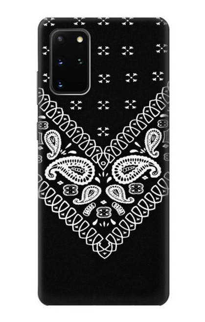 W3363 Bandana Black Pattern Hard Case and Leather Flip Case For Samsung Galaxy S20 Plus, Galaxy S20+