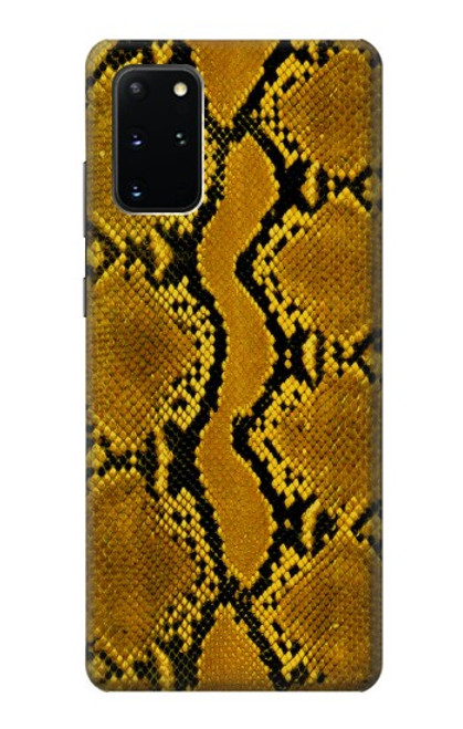 W3365 Yellow Python Skin Graphic Print Hard Case and Leather Flip Case For Samsung Galaxy S20 Plus, Galaxy S20+