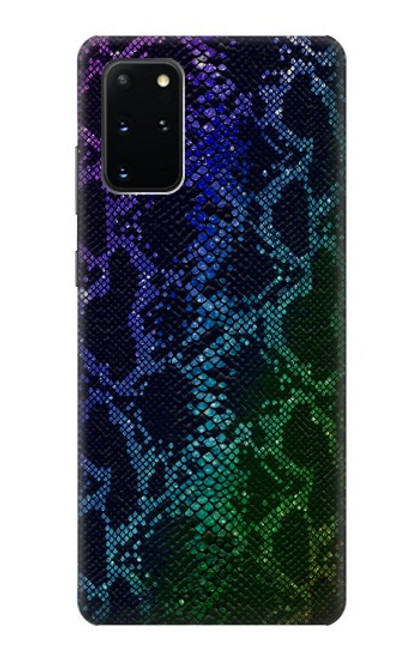 W3366 Rainbow Python Skin Graphic Print Hard Case and Leather Flip Case For Samsung Galaxy S20 Plus, Galaxy S20+