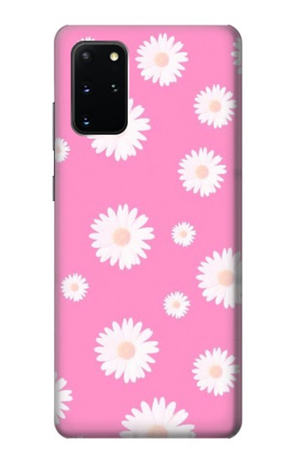 W3500 Pink Floral Pattern Hard Case and Leather Flip Case For Samsung Galaxy S20 Plus, Galaxy S20+