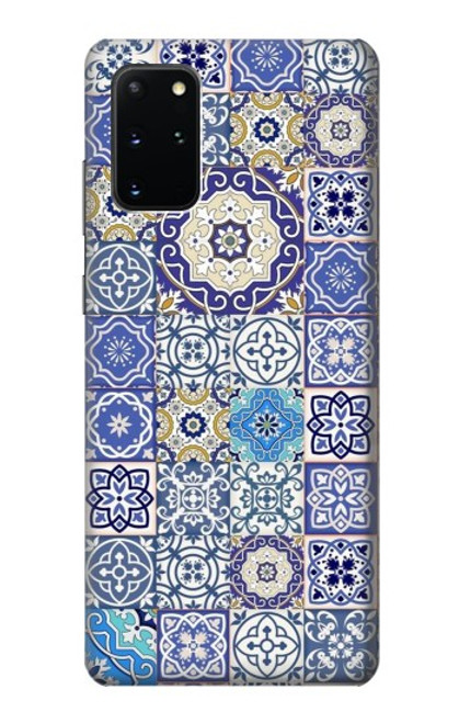 W3537 Moroccan Mosaic Pattern Hard Case and Leather Flip Case For Samsung Galaxy S20 Plus, Galaxy S20+