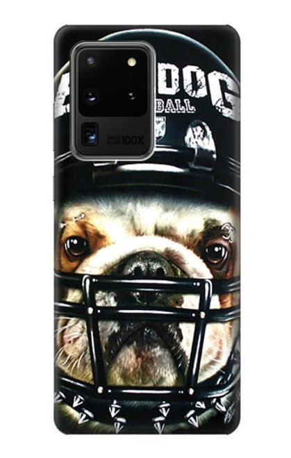 W0098 Bulldog American Football Hard Case and Leather Flip Case For Samsung Galaxy S20 Ultra