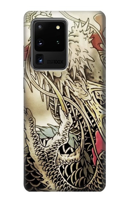 W0122 Yakuza Tattoo Hard Case and Leather Flip Case For Samsung Galaxy S20 Ultra