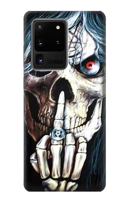 W0222 Skull Pentagram Hard Case and Leather Flip Case For Samsung Galaxy S20 Ultra