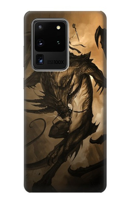 W0388 Dragon Rider Hard Case and Leather Flip Case For Samsung Galaxy S20 Ultra