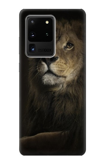 W0472 Lion Hard Case and Leather Flip Case For Samsung Galaxy S20 Ultra