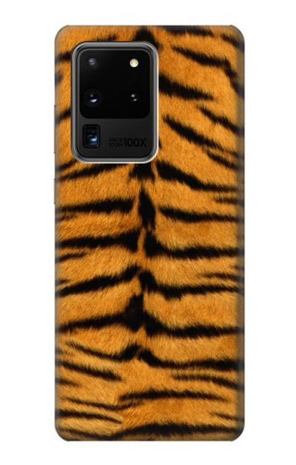 W0576 Tiger Skin Hard Case and Leather Flip Case For Samsung Galaxy S20 Ultra