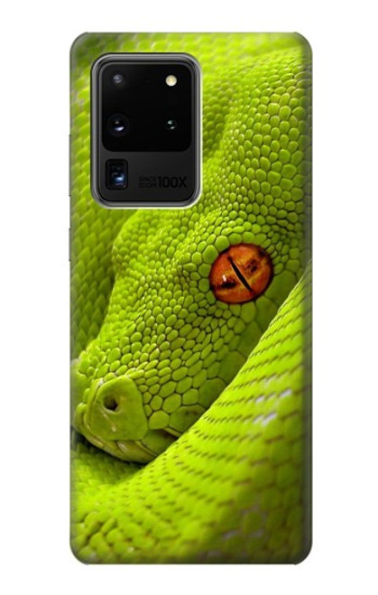 W0785 Green Snake Hard Case and Leather Flip Case For Samsung Galaxy S20 Ultra