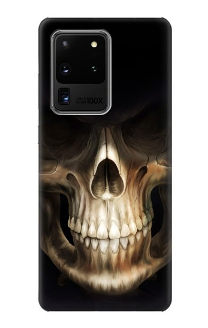 W1107 Skull Face Grim Reaper Hard Case and Leather Flip Case For Samsung Galaxy S20 Ultra