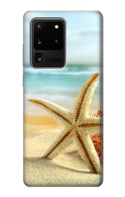 W1117 Starfish on the Beach Hard Case and Leather Flip Case For Samsung Galaxy S20 Ultra