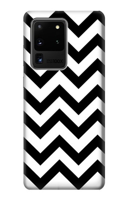 W1613 Chevron Zigzag Hard Case and Leather Flip Case For Samsung Galaxy S20 Ultra
