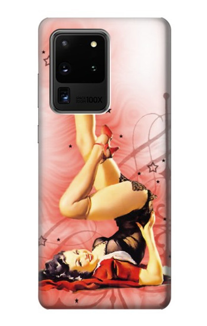 W1669 Pinup Girl Vintage Hard Case and Leather Flip Case For Samsung Galaxy S20 Ultra