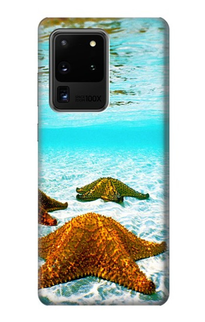 W1679 Starfish Sea Beach Hard Case and Leather Flip Case For Samsung Galaxy S20 Ultra