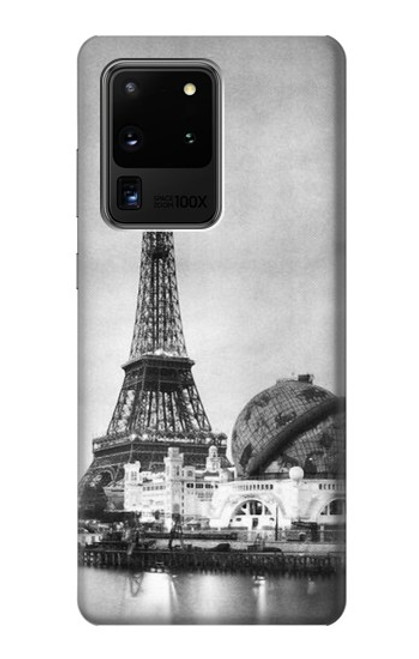 W2350 Old Paris Eiffel Tower Hard Case and Leather Flip Case For Samsung Galaxy S20 Ultra