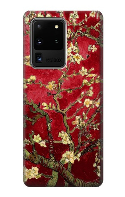 W2414 Red Blossoming Almond Tree Van Gogh Hard Case and Leather Flip Case For Samsung Galaxy S20 Ultra