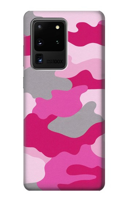 W2525 Pink Camo Camouflage Hard Case and Leather Flip Case For Samsung Galaxy S20 Ultra