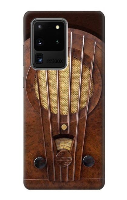 W2655 Vintage Bakelite Deco Radio Hard Case and Leather Flip Case For Samsung Galaxy S20 Ultra