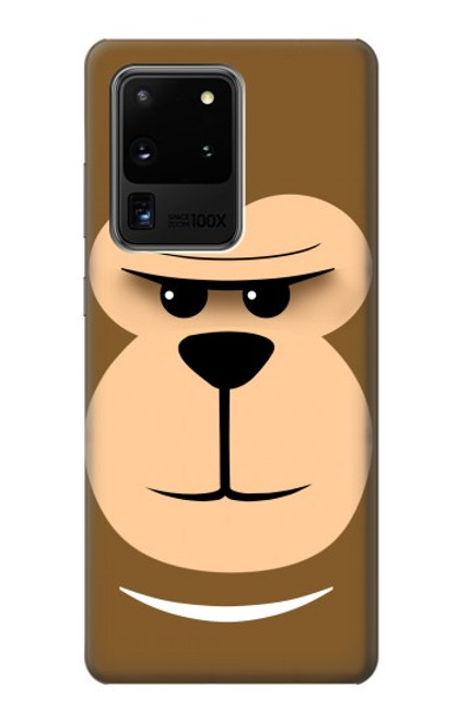 W2721 Cute Grumpy Monkey Cartoon Hard Case and Leather Flip Case For Samsung Galaxy S20 Ultra