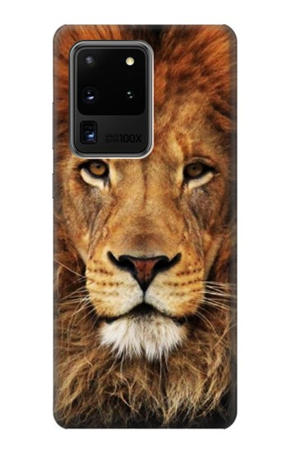 W2870 Lion King of Beasts Hard Case and Leather Flip Case For Samsung Galaxy S20 Ultra