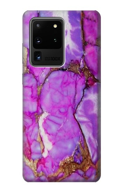 W2907 Purple Turquoise Stone Hard Case and Leather Flip Case For Samsung Galaxy S20 Ultra