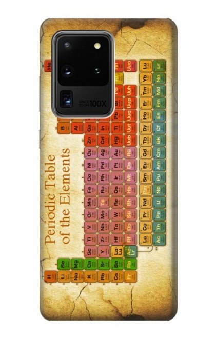 W2934 Vintage Periodic Table of Elements Hard Case and Leather Flip Case For Samsung Galaxy S20 Ultra