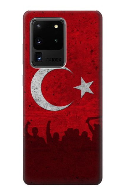 W2991 Turkey Football Soccer Hard Case and Leather Flip Case For Samsung Galaxy S20 Ultra