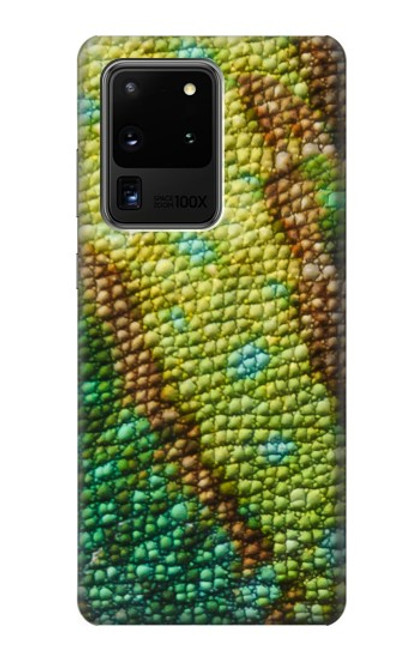 W3057 Lizard Skin Graphic Printed Hard Case and Leather Flip Case For Samsung Galaxy S20 Ultra