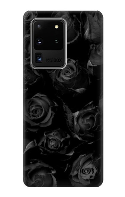 W3153 Black Roses Hard Case and Leather Flip Case For Samsung Galaxy S20 Ultra